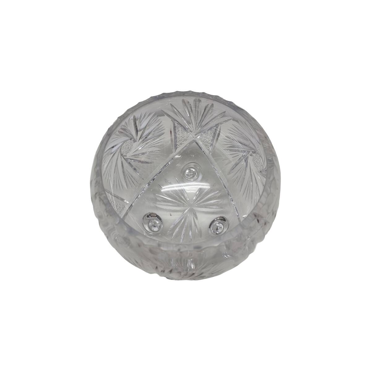 Cut crystal ball vase, 2nd half 1900s