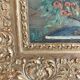 Old oil painting with a knife