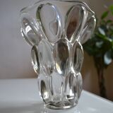 Vintage crystal vase, glassware to be identified, circa 1950 - 1960.