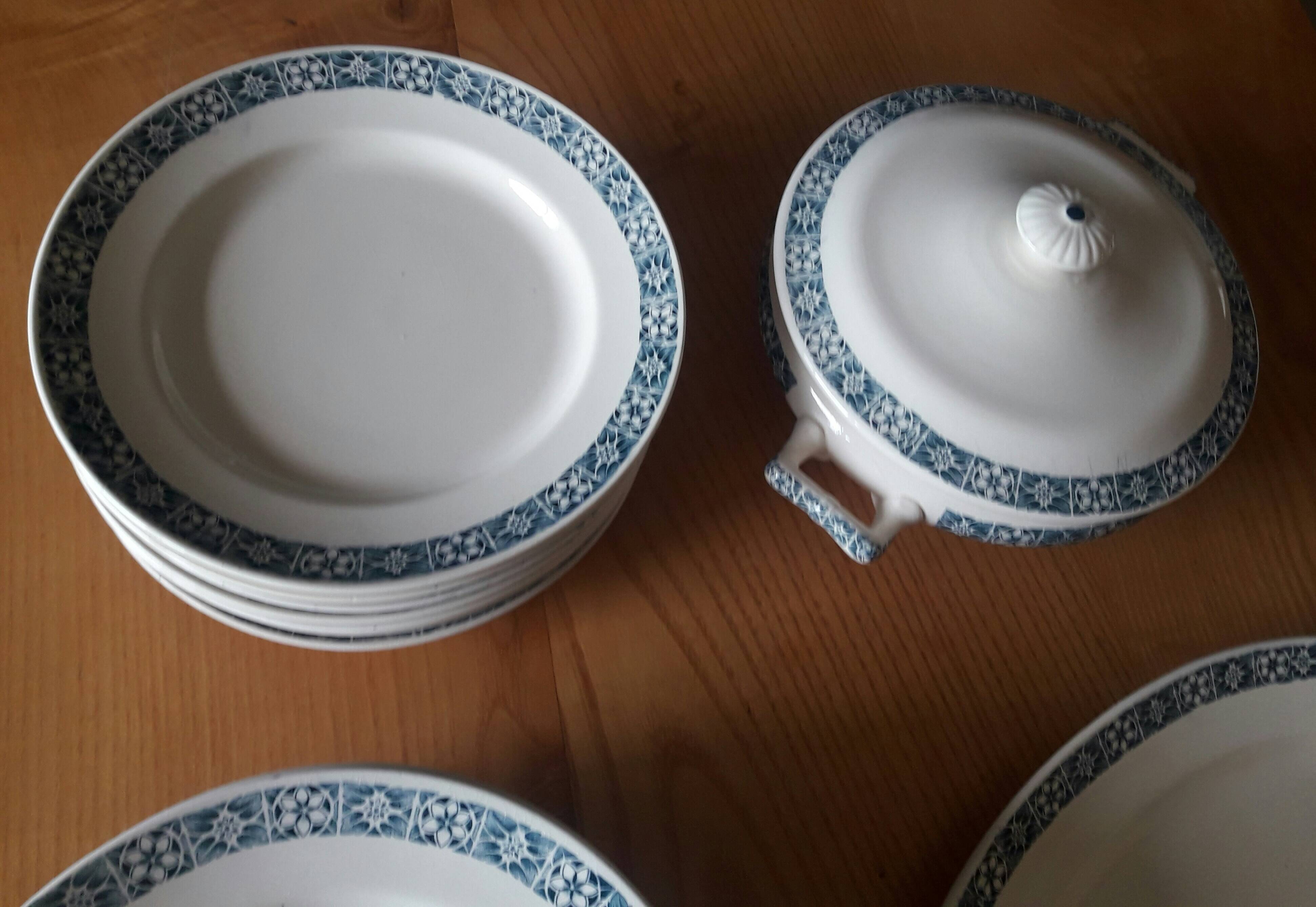 Longchamp "René" Terre de Fer 9-person dinner service