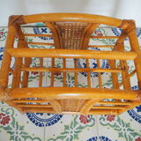 Rattan magazine holder