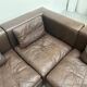 Large leather modular lounge sofa, 1970s