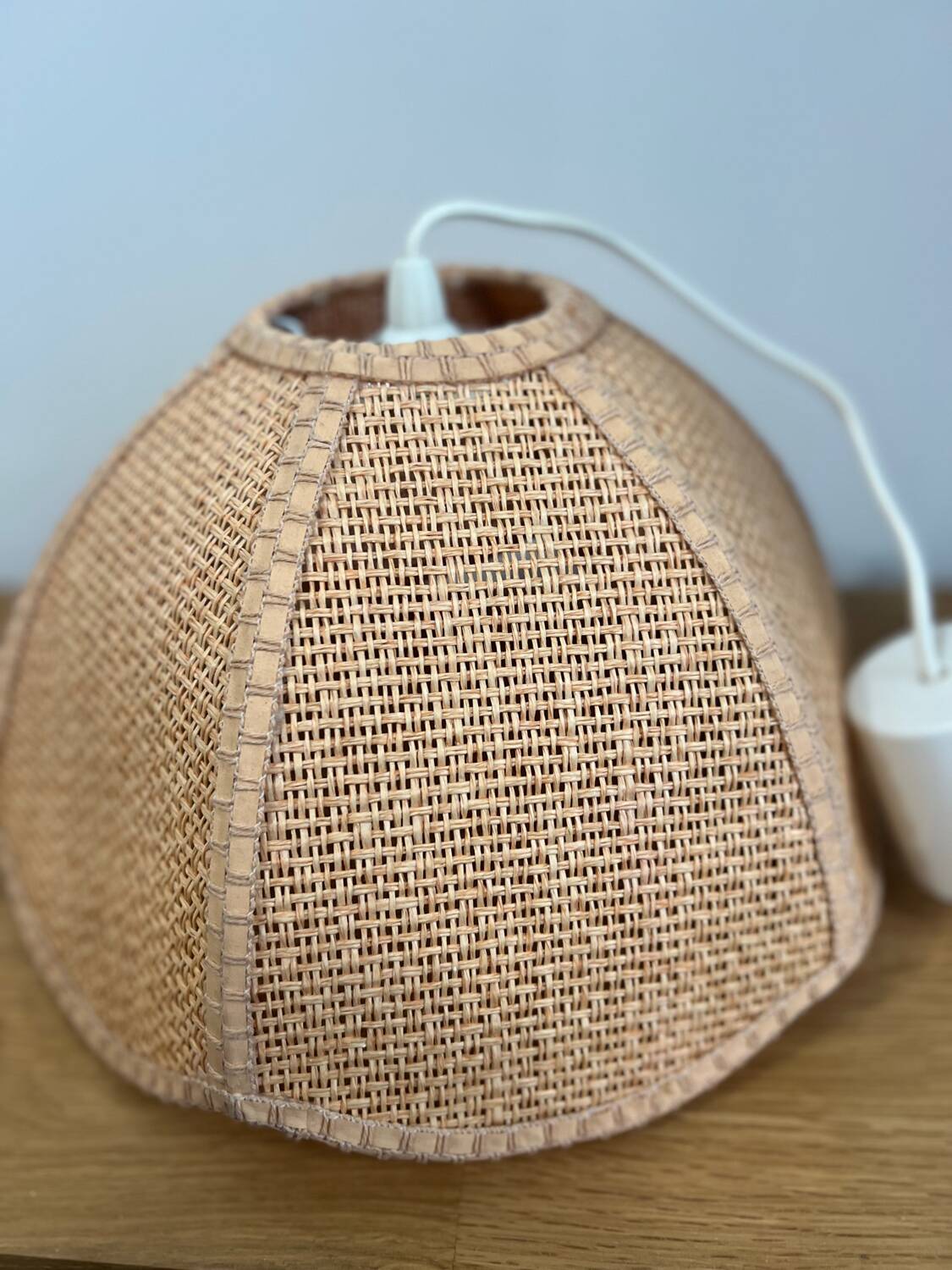 Vintage raffia pendant light