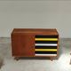 Set of 2 furniture pieces: Large sideboard Libena and Buffet U458 Jiroutek in yellow.