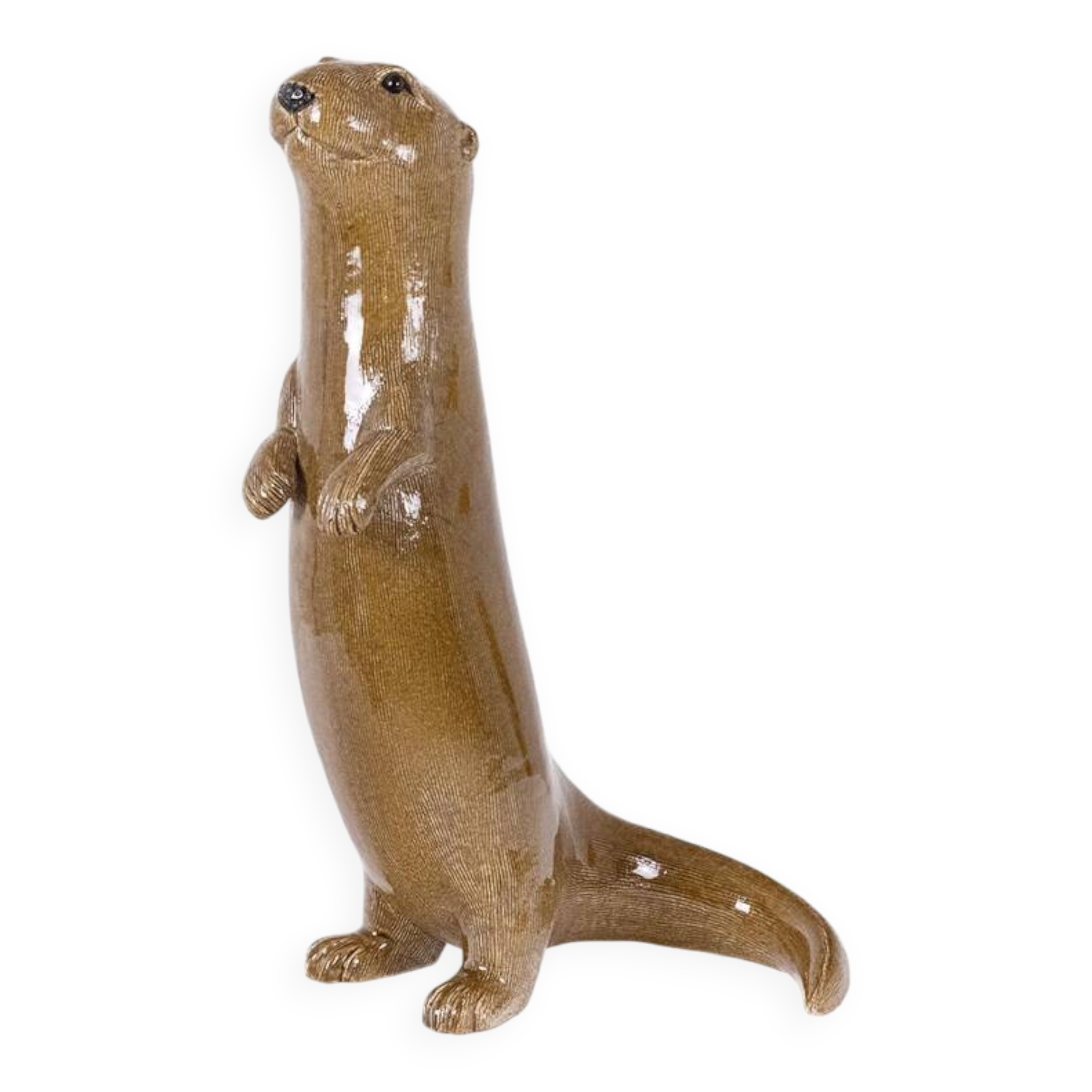 Valérie Courtet, Otter in chamotte and enameled stoneware. Contemporary work