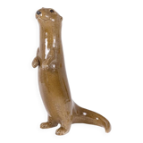 Valérie Courtet, Otter in chamotte and enameled stoneware. Contemporary work