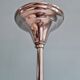 Art Deco pendant light in white opaline glass with chrome frame, 1920-30