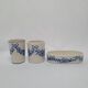 Toothglasses and soap dish Sia Blue Garland