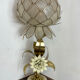 Lampe en laiton, métal et nacre