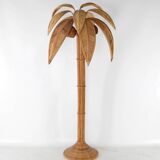 "Palm/coconut tree" floor lamp in rattan