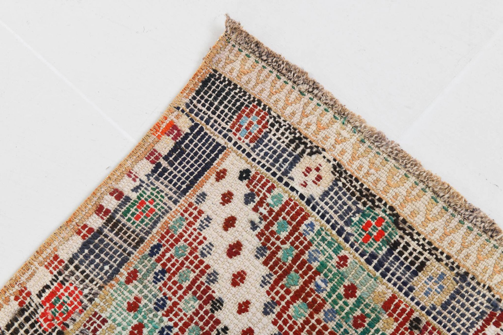 Tapis Kilim oriental bleu et vert