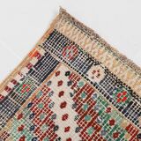 4x8 Blue & Green Oriental Kilim Rug, 133x253Cm