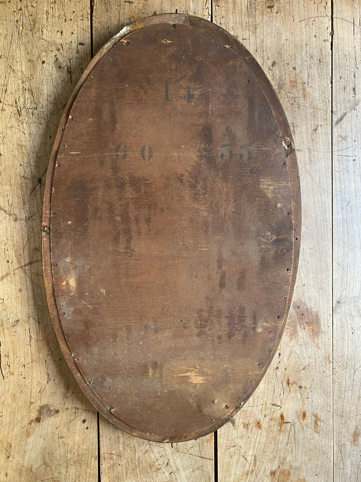 Vintage oval mirror style Louis XVI