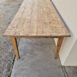 Old rustic farmhouse store table 2 drawers -2m22