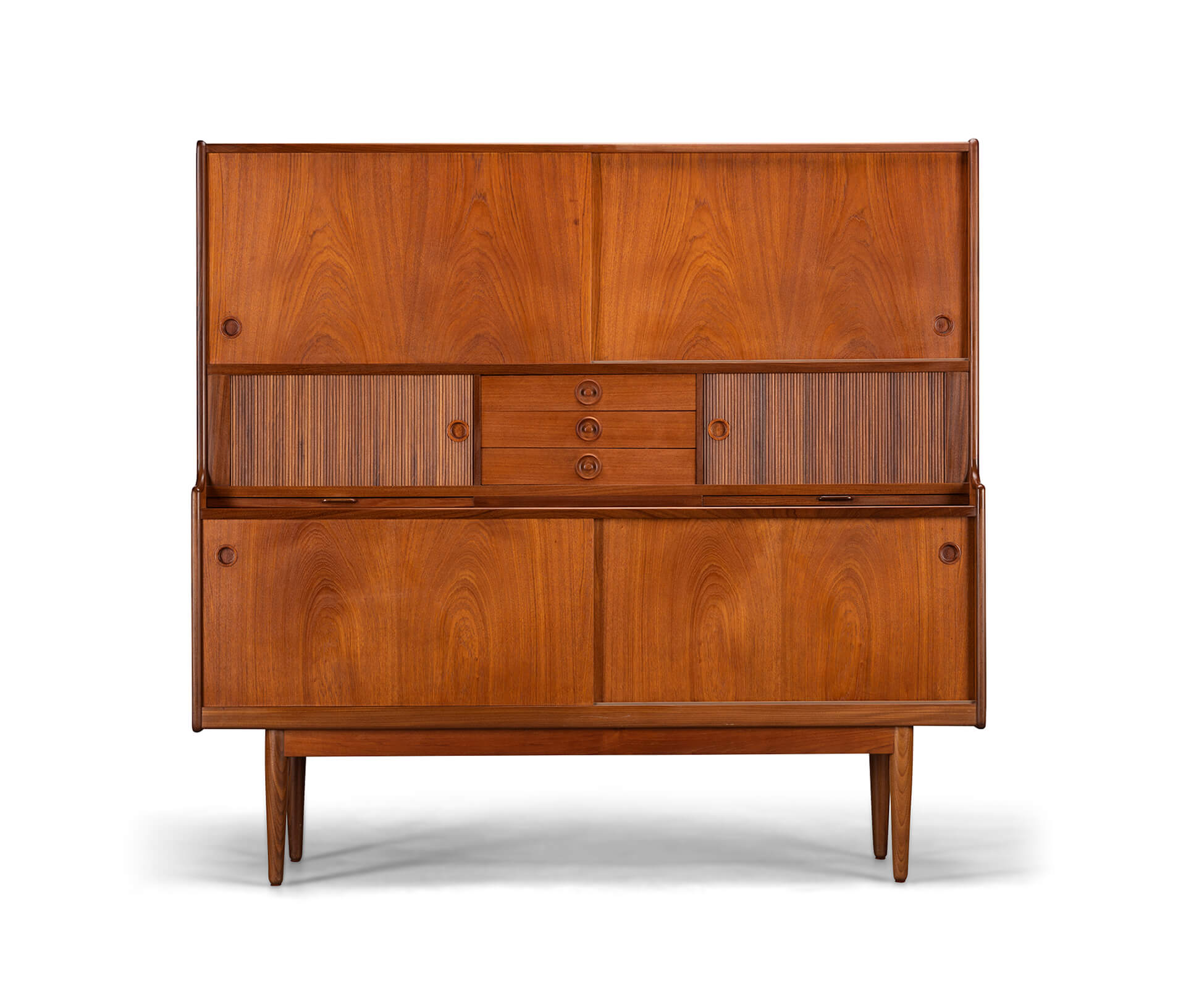 Teak High Sideboard by Johannes Andersen for J. Skaaning & Son, 1960s