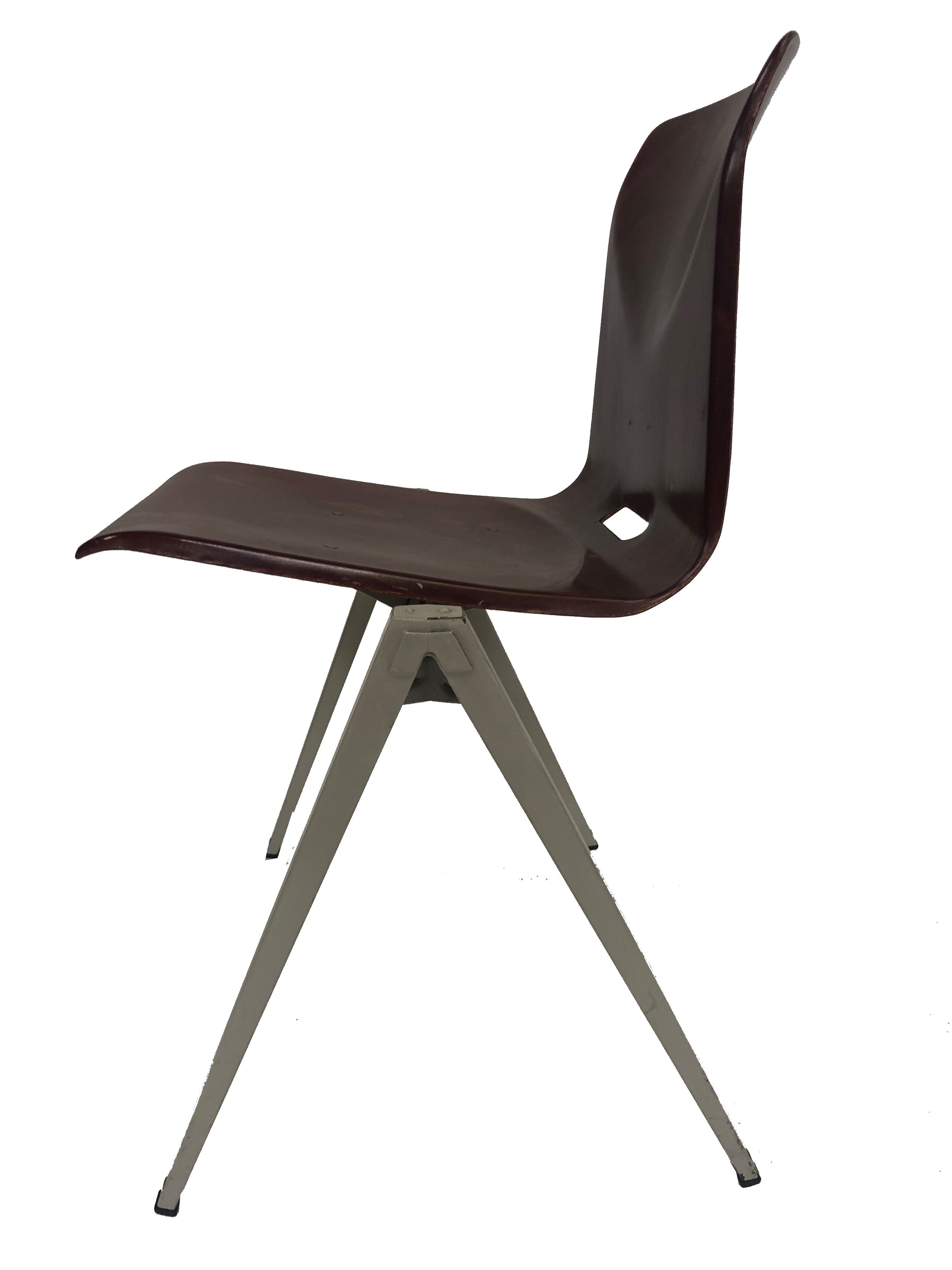 Galvanitas Pagholz vintage school chairs