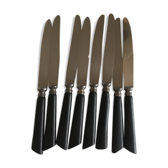 Product BHV series of 8 ebony knives 19th stainless blade