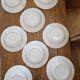 Set of 8 Deep Plates Cherry Blossom Badonviller