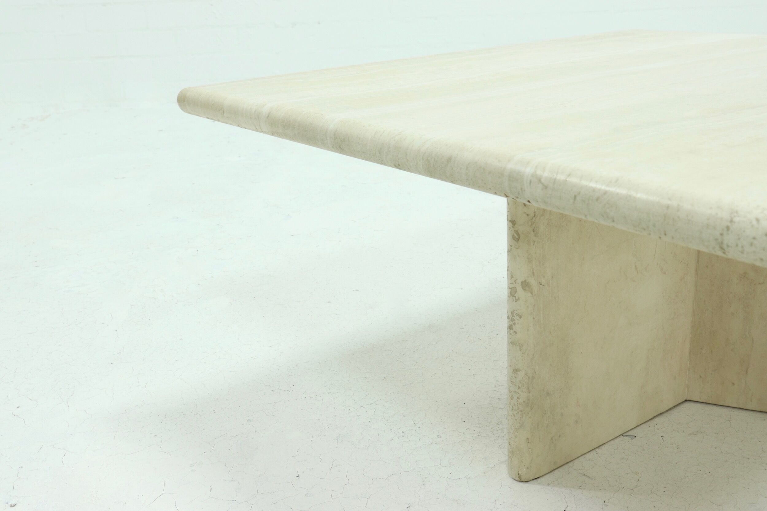 Italian modern travertine coffee table 1970