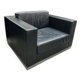 Fauteuil en cuir annees 80