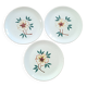 3 assiettes à décor de fleur