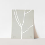 Abstract lines on grey giclee print, 50x70cm