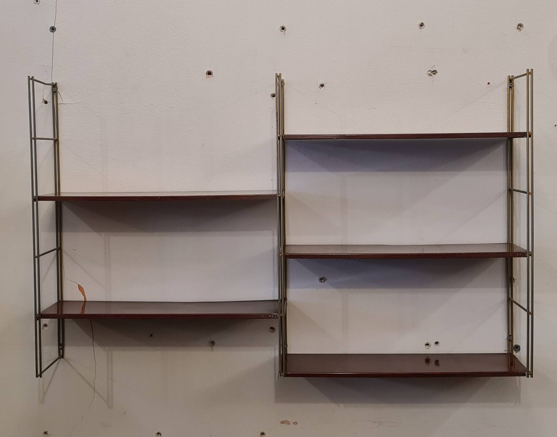 Vintage metal string shelves 5 shelves