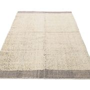 4x7 Kilim Contemporary Gray Beige Kilim Rug, 130x212Cm