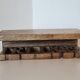 Mail rack carved wooden letter holder LETTERS