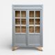Grey glass-fronted Parisian wardrobe from La Samaritaine 1960