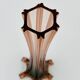 Paire de soliflores vintage en verre rose et vert