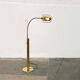Vintage Hollywood Regency brass floor lamp by designer Florian Schulz, 1970s.