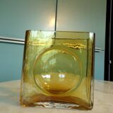 Vase Christian Tortu jaune ambré