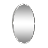 Miroir biseauté ovale années 50 66 x 37 cm