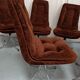 Set 6 chaises baquet velours chrome années 70
