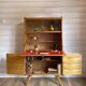 Vintage Scandinavian Secretary Desk 1960s - Oak Colour
