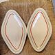 Set of 2 diamond-shaped serving dishes Moulin des Loups model Stanislas
