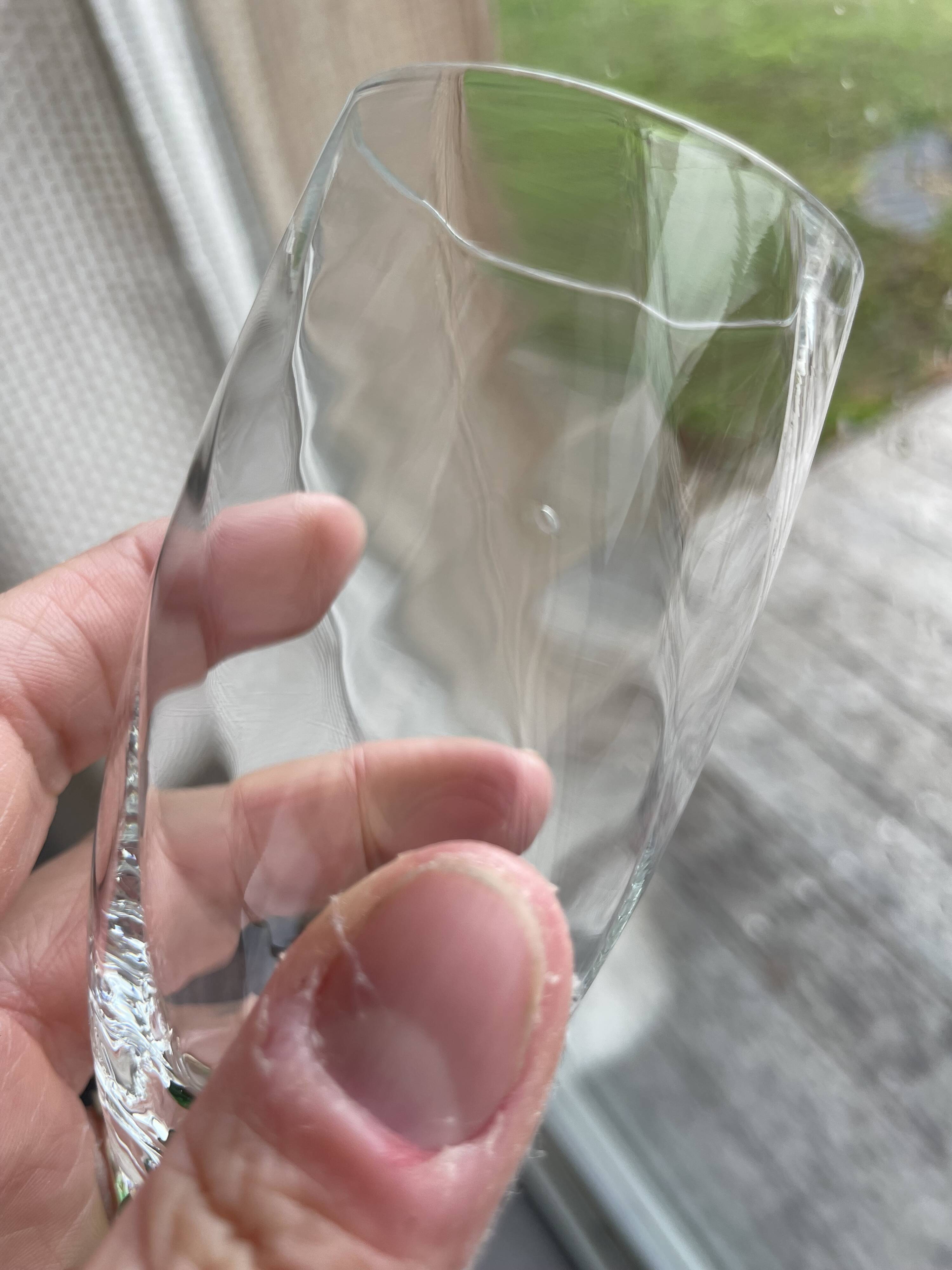 4 champagne flutes, Italian glassware, 1960s, green twisted stem