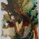 Salvador Dali: Horses, Bucephalus - Signed lithograph