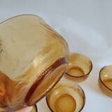 Set of 7 frosted amber cups l'alsacienne sierra biscuits