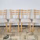 Ensemble de quatre chaises TON Tchécoslovaquie années 1960