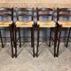 Tabouret de bar 4x vintage jonc brocante