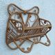 Vintage rattan shelf magazine 1950-60