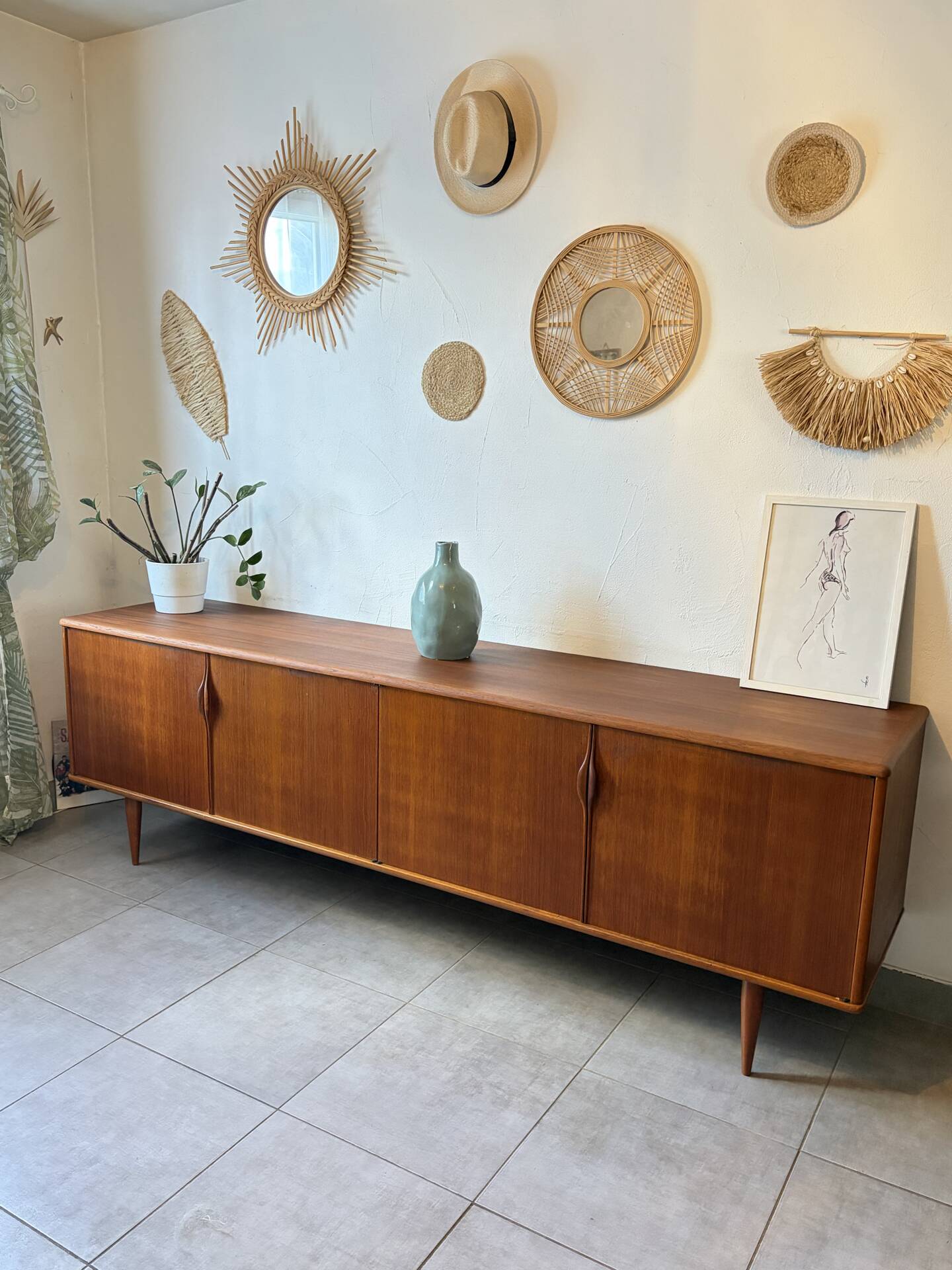 Vintage teak enfilade from the 1960s.