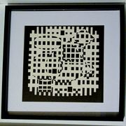 Tableau Vintage Art Optique - Victor Vasarely - Cadre 40x40cm