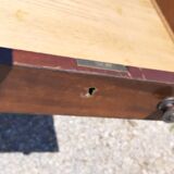 Mahogany shuttered table, flaps and 1 drawer