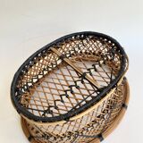 Mid-century woven fiber basket