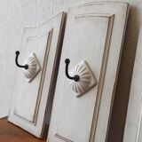 Shabby chic triptych hanger.