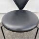 Set of 4 Lübke chairs in black leather, premium version – Germany, 1960