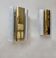 Pair of vintage wall lights, brass and white perforated metal, Hans Agne Jakobsson